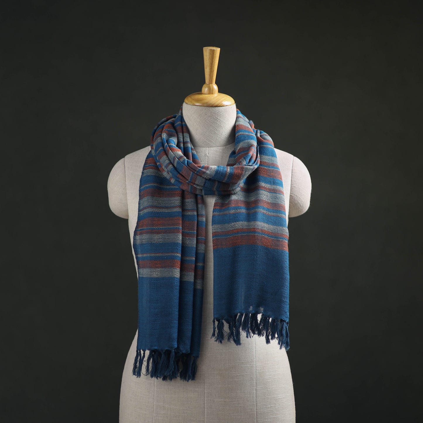 Kumaun Handwoven Pure Merino Wool Stole 56