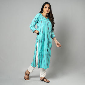 Buy Jacquard Cotton Long Kurta for Women
