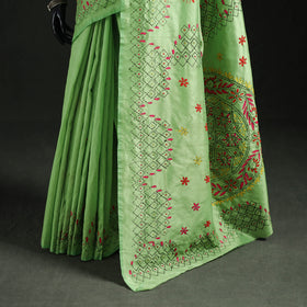 Hand Embroidered Silk Saree 12
