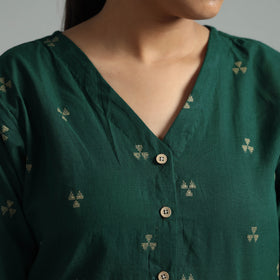 Buy Jacquard Half Sleeve Cotton Crop Top Online at iTokri.com
