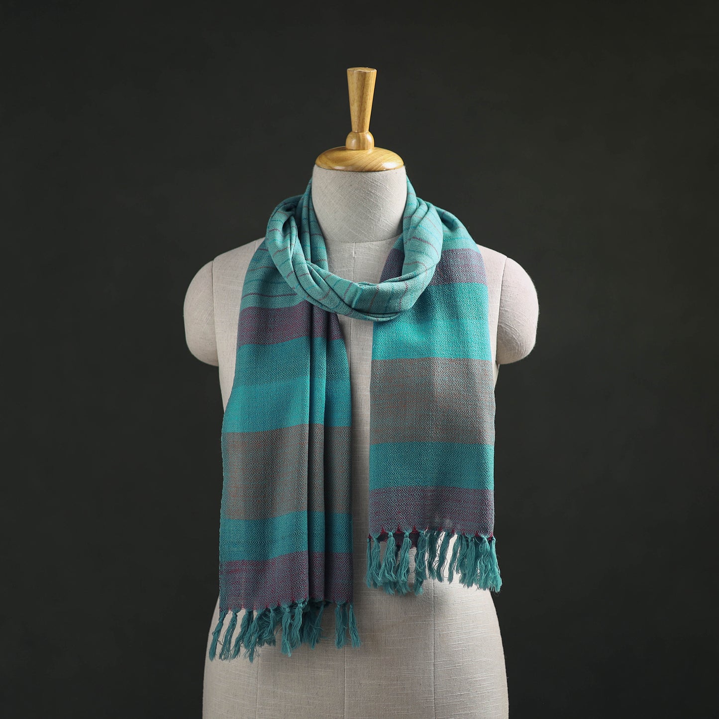 Kumaun Handwoven Pure Merino Wool Stole 57