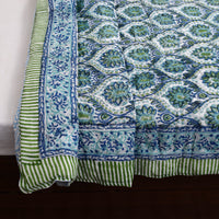 Single - Reversible Sanganeri Block Print Cotton Quilt 33