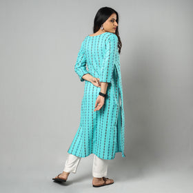 Buy Jacquard Cotton Long Kurta for Women