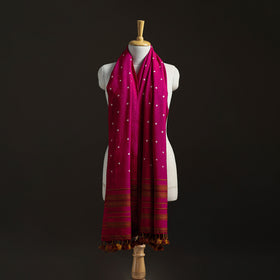 Kutch Handwoven Merino Wool Bandhani Tie-Dye Shawl 14