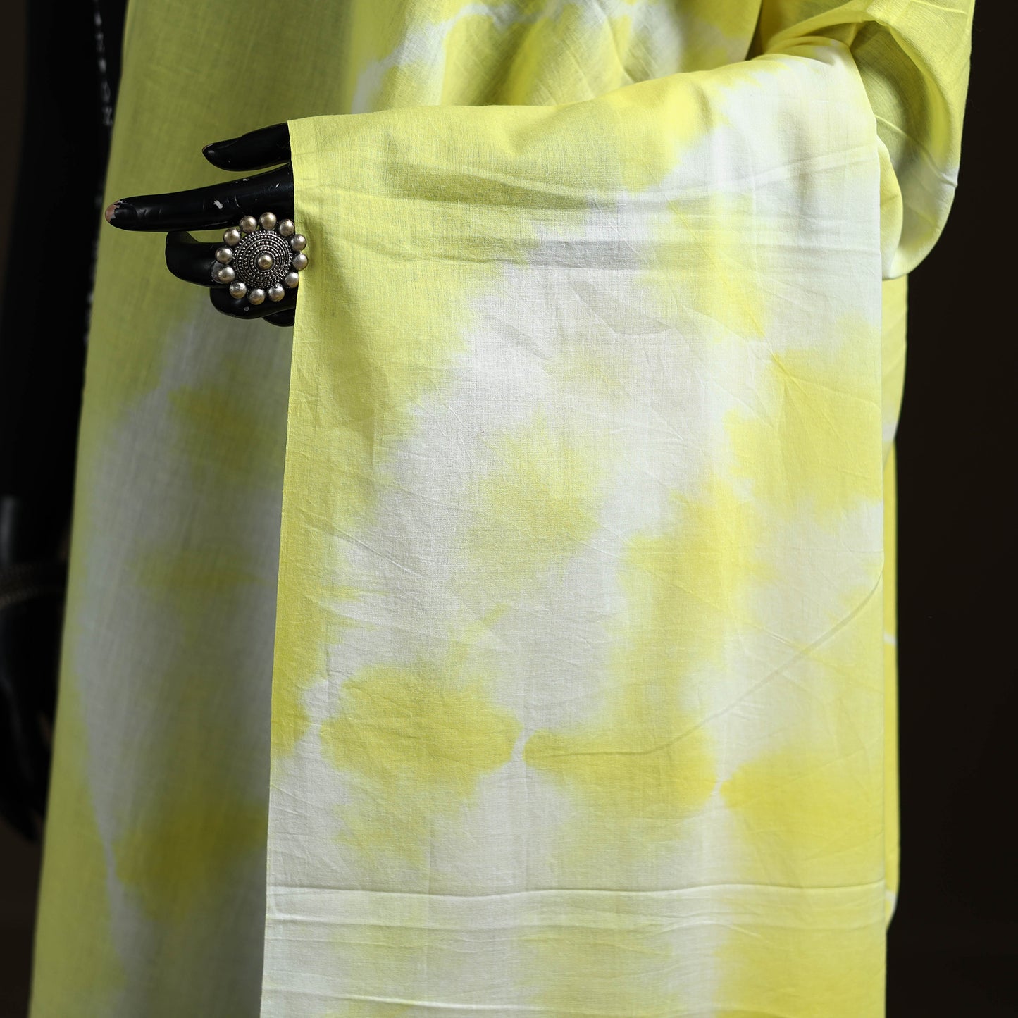Shibori Tie-Dye Cotton Dupatta with Tassels 37