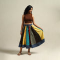 Multicolor - Bandhani Tie-Dye Patchwork Cotton Short Skirt 33