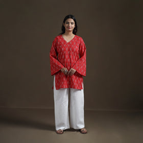 Pochampally Ikat Cotton Short Kurta for Women 22