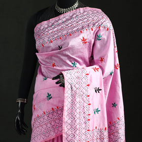 Hand Embroidered Silk Saree 13