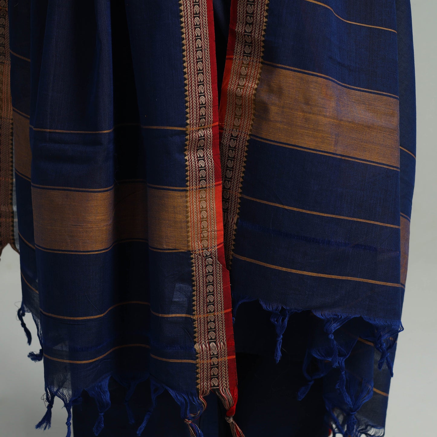 Navy Blue - Cotton Dharwad Kurta Set with Palazzo & Dupatta 47