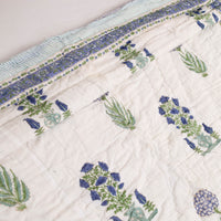 Single - Reversible Sanganeri Block Print Cotton Quilt 34