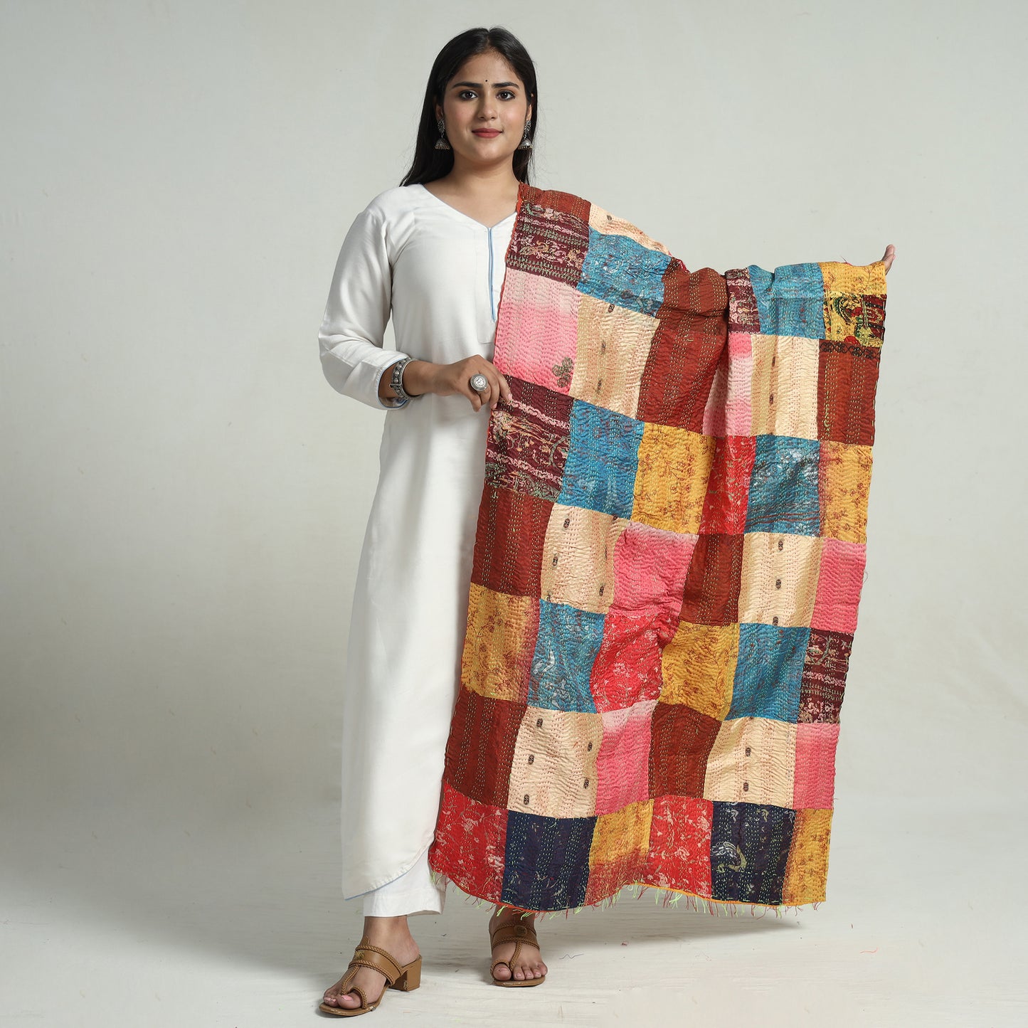 Kantha Embroidery Dupatta