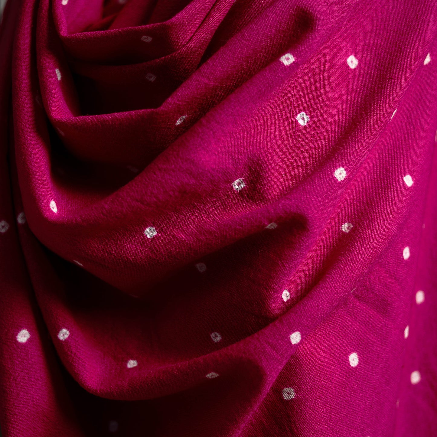 Kutch Handwoven Merino Wool Bandhani Tie-Dye Shawl 14