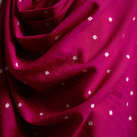 Kutch Handwoven Merino Wool Bandhani Tie-Dye Shawl 14