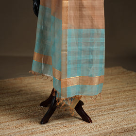 Pure Handloom Cotton Nizam Zari Border Mangalagiri Dupatta 48