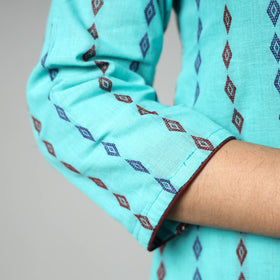 Buy Jacquard Cotton Long Kurta for Women