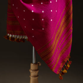 Kutch Handwoven Merino Wool Bandhani Tie-Dye Shawl 14