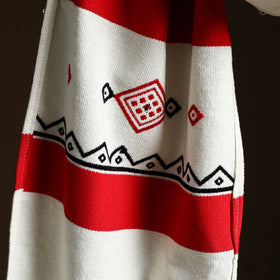 Toda Hand Embroidered Cotton Muffler 01