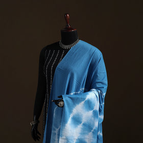 Shibori Tie-Dye Cotton Dupatta with Tassels 38