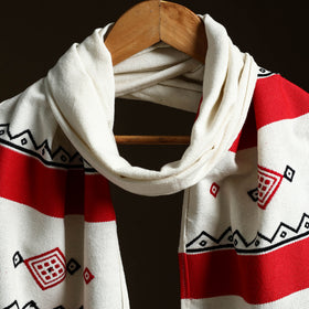 Toda Hand Embroidered Cotton Muffler 01