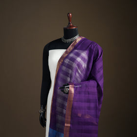 Pure Handloom Cotton Nizam Zari Border Mangalagiri Dupatta 49