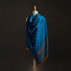 Kutch Handwoven Merino Wool Bandhani Tie-Dye Shawl 15