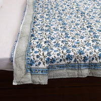 Single - Reversible Sanganeri Block Print Cotton Quilt 35