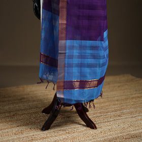 Pure Handloom Cotton Nizam Zari Border Mangalagiri Dupatta 49