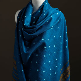 Kutch Handwoven Merino Wool Bandhani Tie-Dye Shawl 15