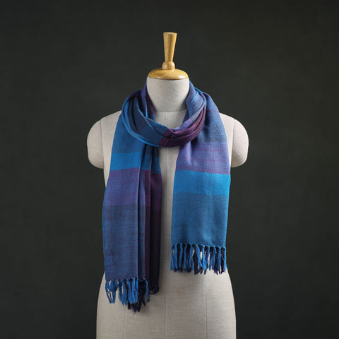 Blue - Kumaun Handwoven Pure Merino Wool Stole 64