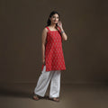 Pochampally Ikat Cotton Sleeveless Short Kurta for Women 29