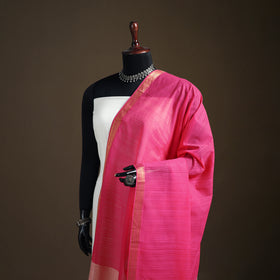 Pure Handloom Cotton Nizam Zari Border Mangalagiri Dupatta 50