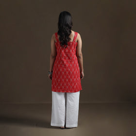 Pochampally Ikat Cotton Sleeveless Short Kurta for Women 29