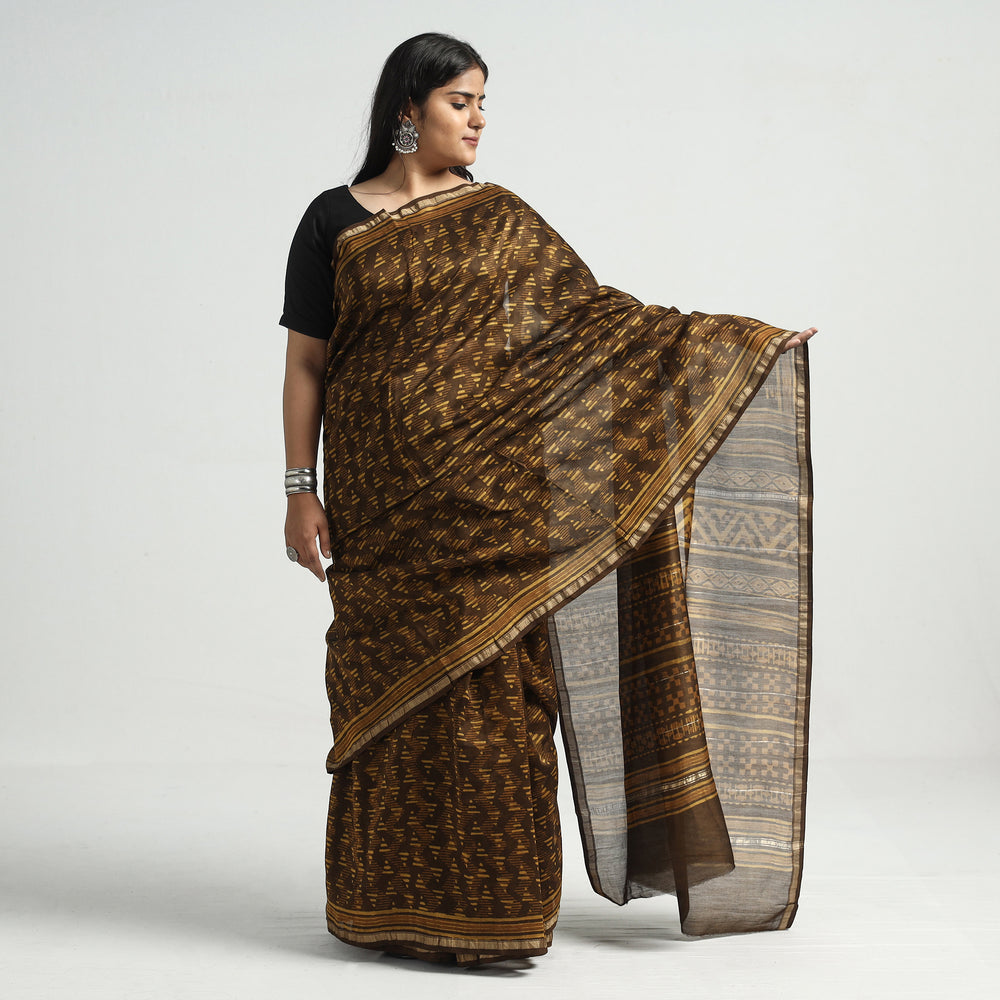 block printed silk saree