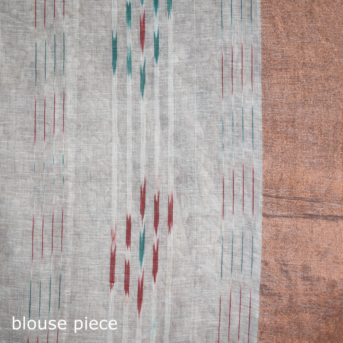 Bengal Ikat Handwoven Pure Cotton Zari Border Saree for Durga Puja 09