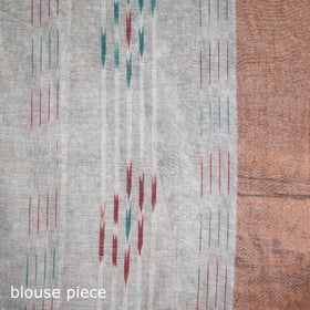 Bengal Ikat Handwoven Pure Cotton Zari Border Saree for Durga Puja 09