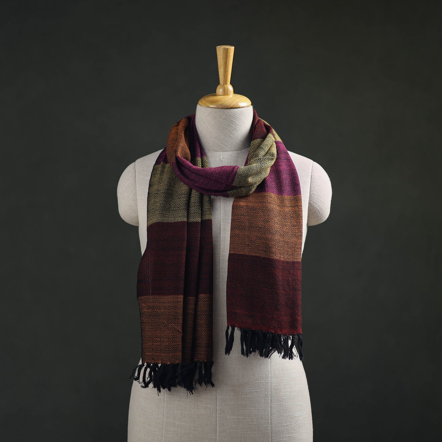 Kumaun Handwoven Pure Merino Wool Stole 67