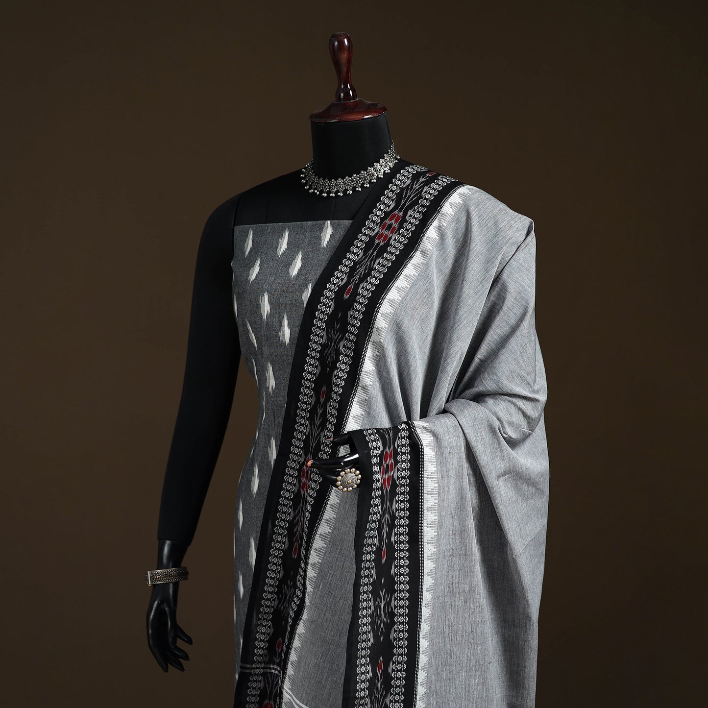 Sambalpuri Ikat Cotton Dupatta from Odisha 05