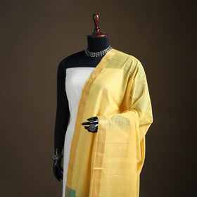 Pure Handloom Cotton Nizam Zari Border Mangalagiri Dupatta 51