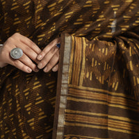 block printed silk saree