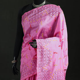 Hand Embroidered Silk Saree 15
