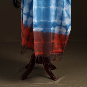Shibori Tie-Dye Cotton Dupatta with Tassels 40