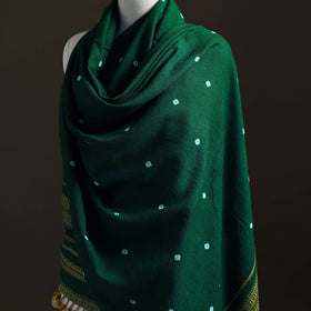Kutch Handwoven Merino Wool Bandhani Tie-Dye Shawl 16