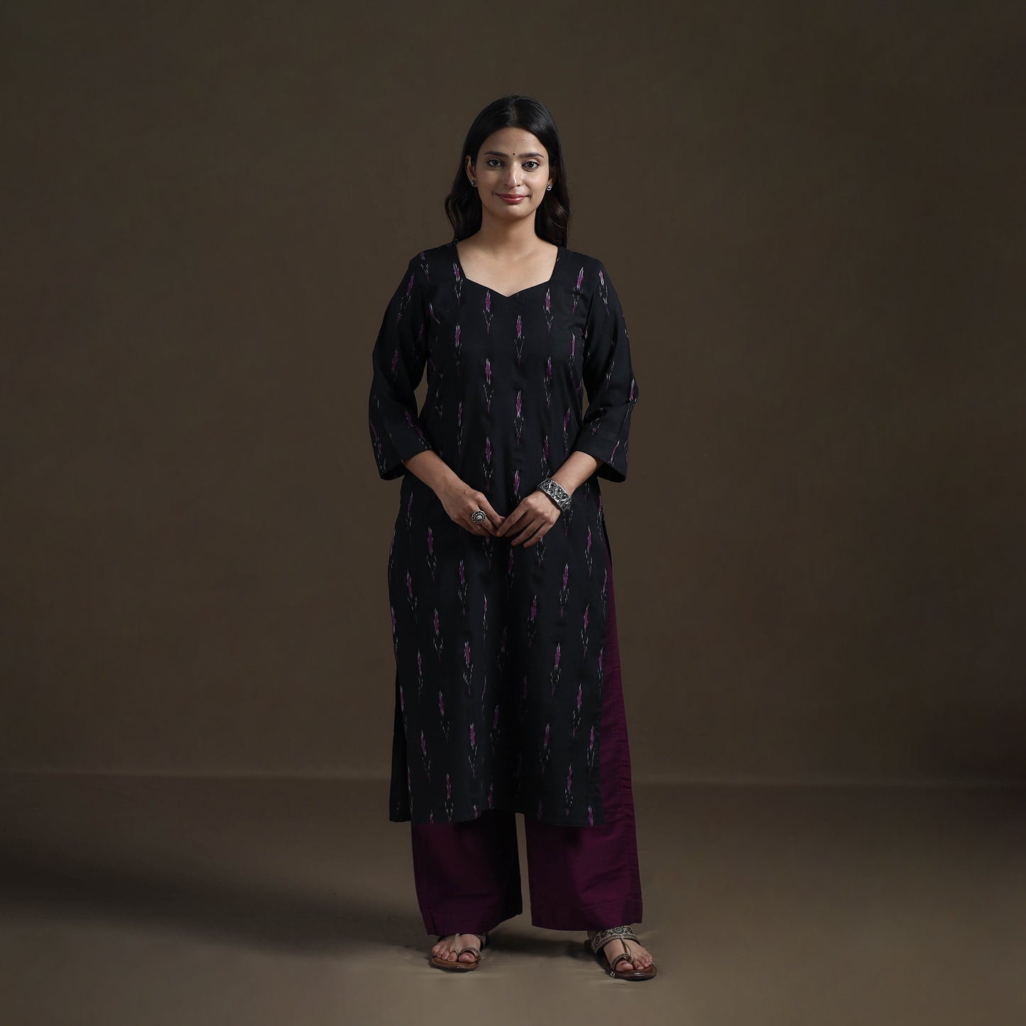 Pochampally Ikat Cotton Straight Kurta for Women 17