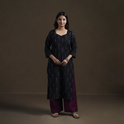 Pochampally Ikat Cotton Straight Kurta for Women 17