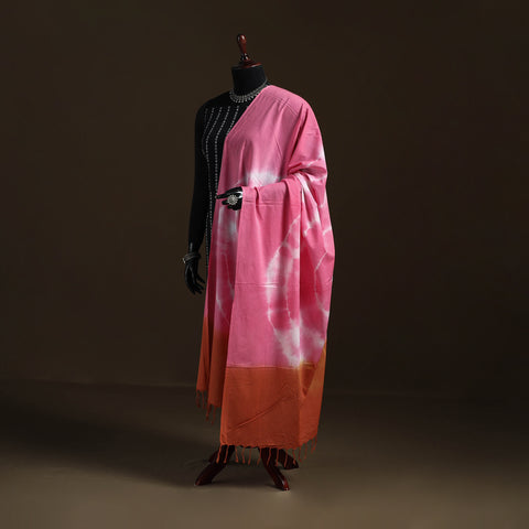 Shibori Tie-Dye Cotton Dupatta with Tassels 41