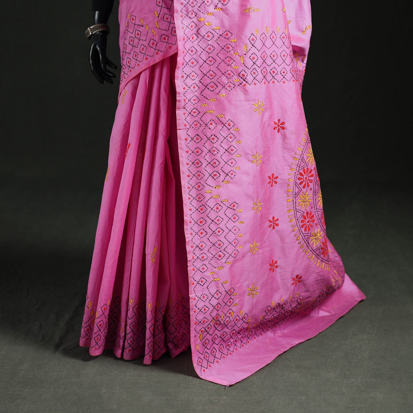 Hand Embroidered Silk Saree 15