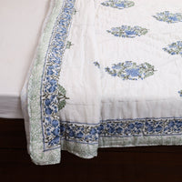 Single - Reversible Sanganeri Block Print Cotton Quilt 37