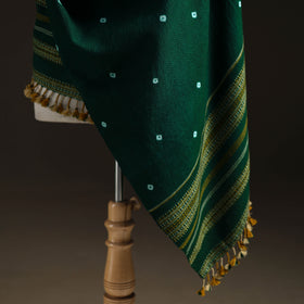 Kutch Handwoven Merino Wool Bandhani Tie-Dye Shawl 16