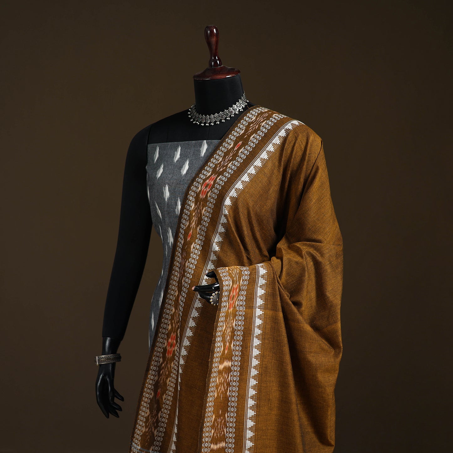 Sambalpuri Ikat Cotton Dupatta from Odisha 06