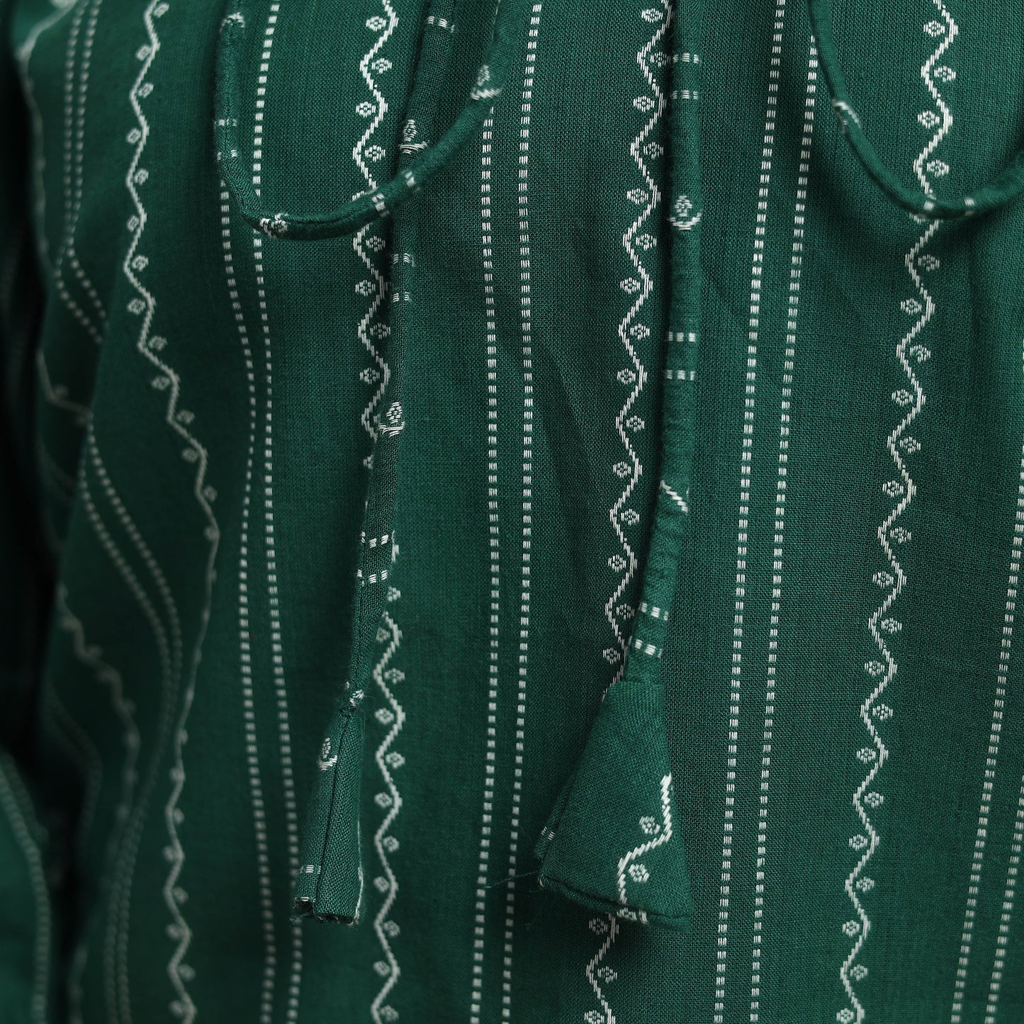 Green - Cotton Jacquard Crop Top 02